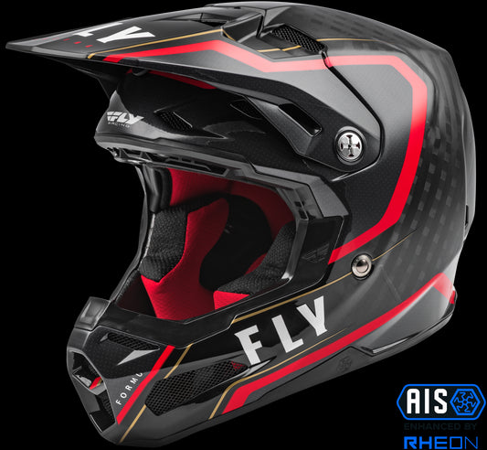 Fly Racing Formula Carbon Axon Helmet (Black / Red / Khaki) - 2XL