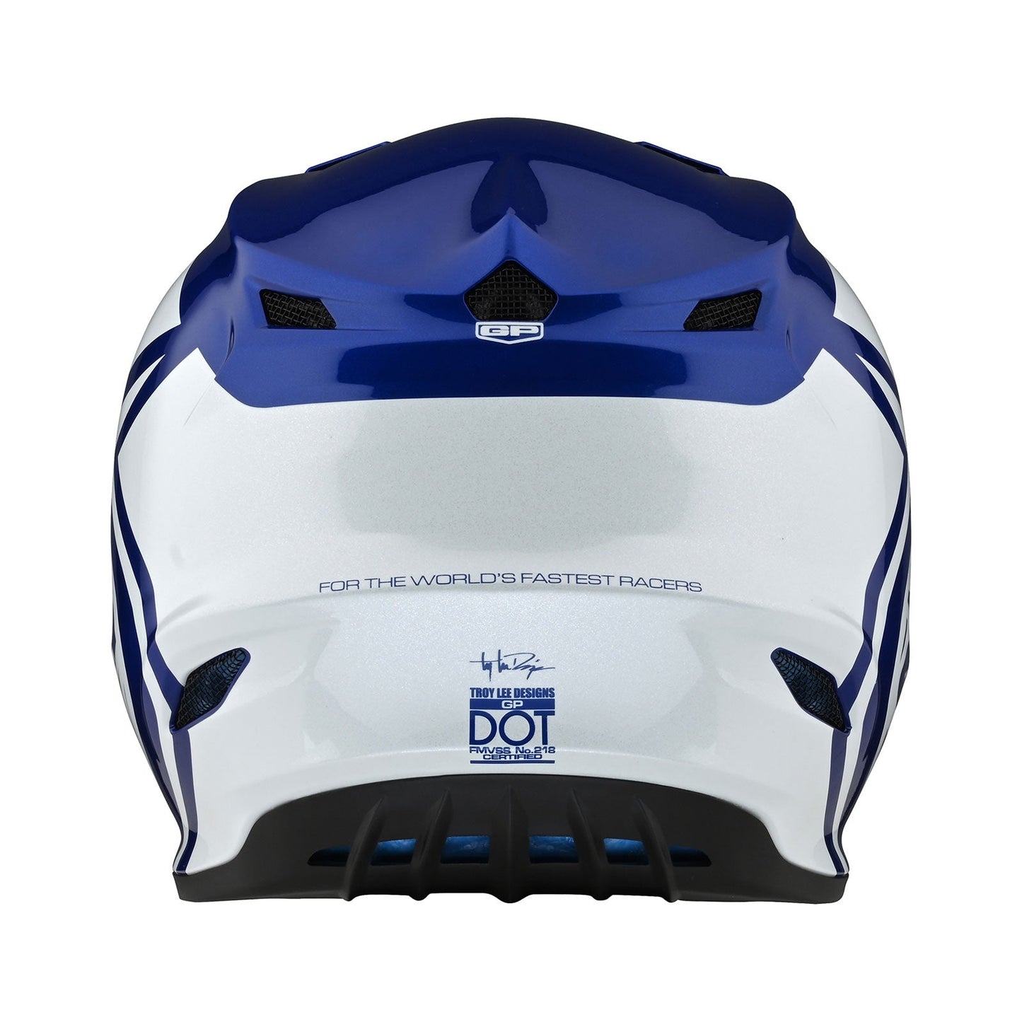 Troy Lee Designs GP Overload Adult Motocross Helmet - (Blue/White)