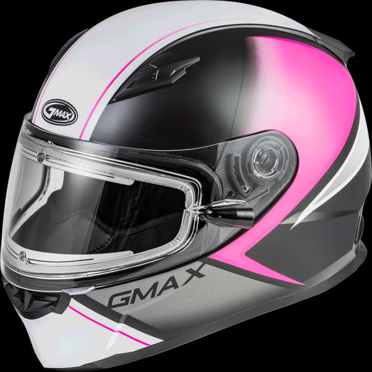 GMAX FF-49S Hail Snow Helmet w/ Electric Shield (Matte Black/Pink/White) - XS