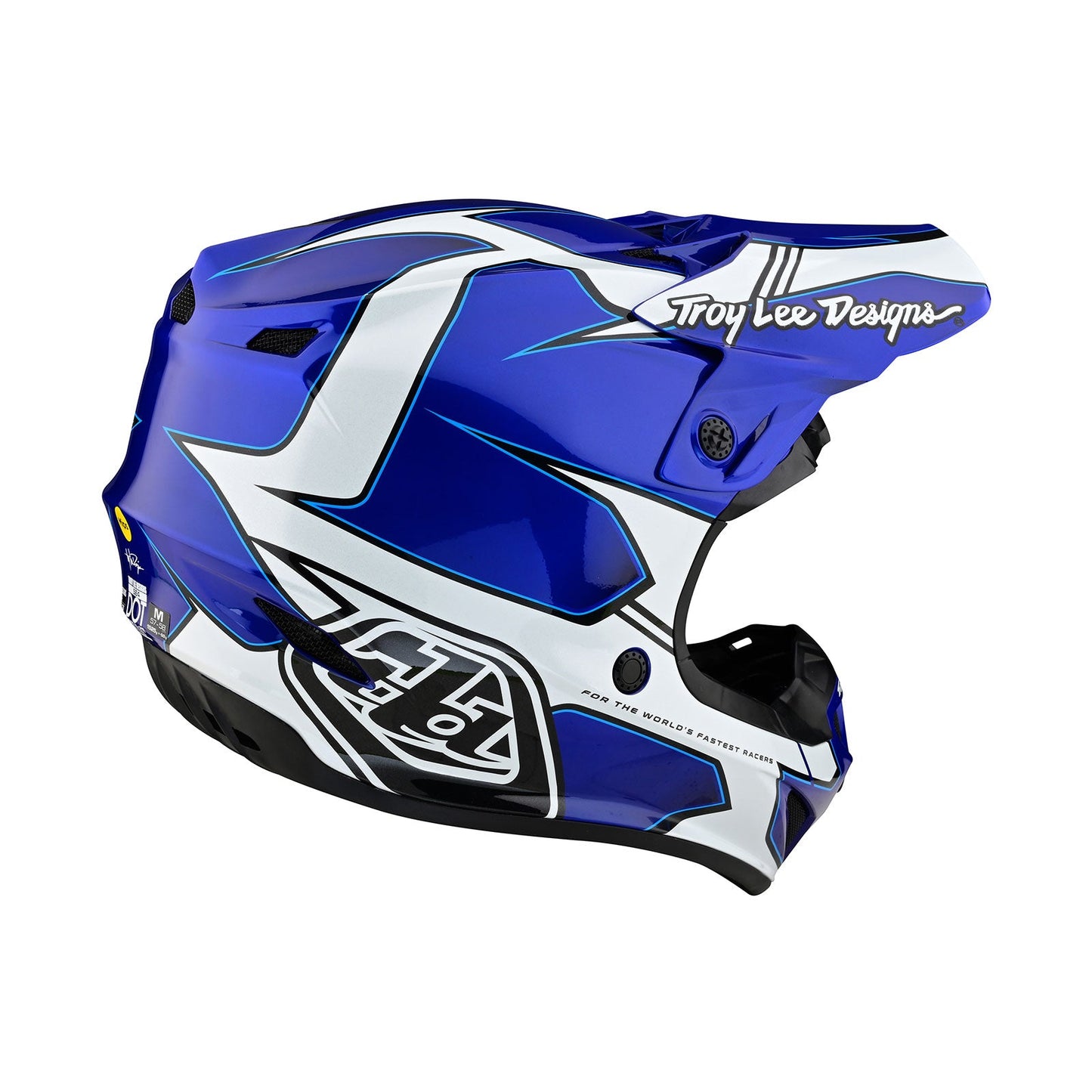 Troy Lee Designs SE4 Polyacrylite Helmet (Matrix Blue) - 2XL