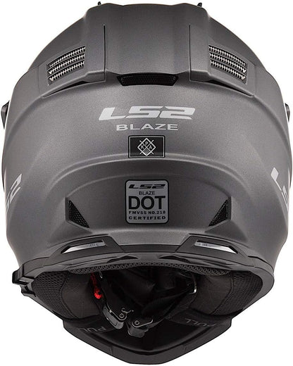 LS2 Blaze Adventure Helmet (Matte Titanium) - XS