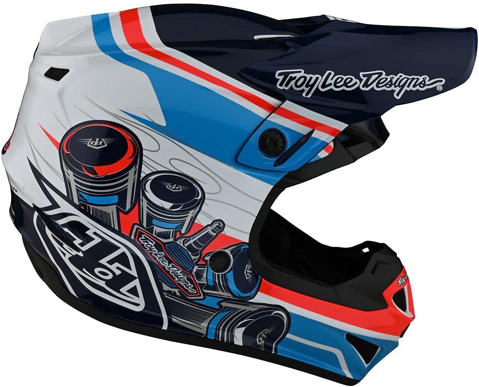 Troy Lee Designs SE4 Polyacrylite Helmet W/MIPS (Blue/Orange) - XS