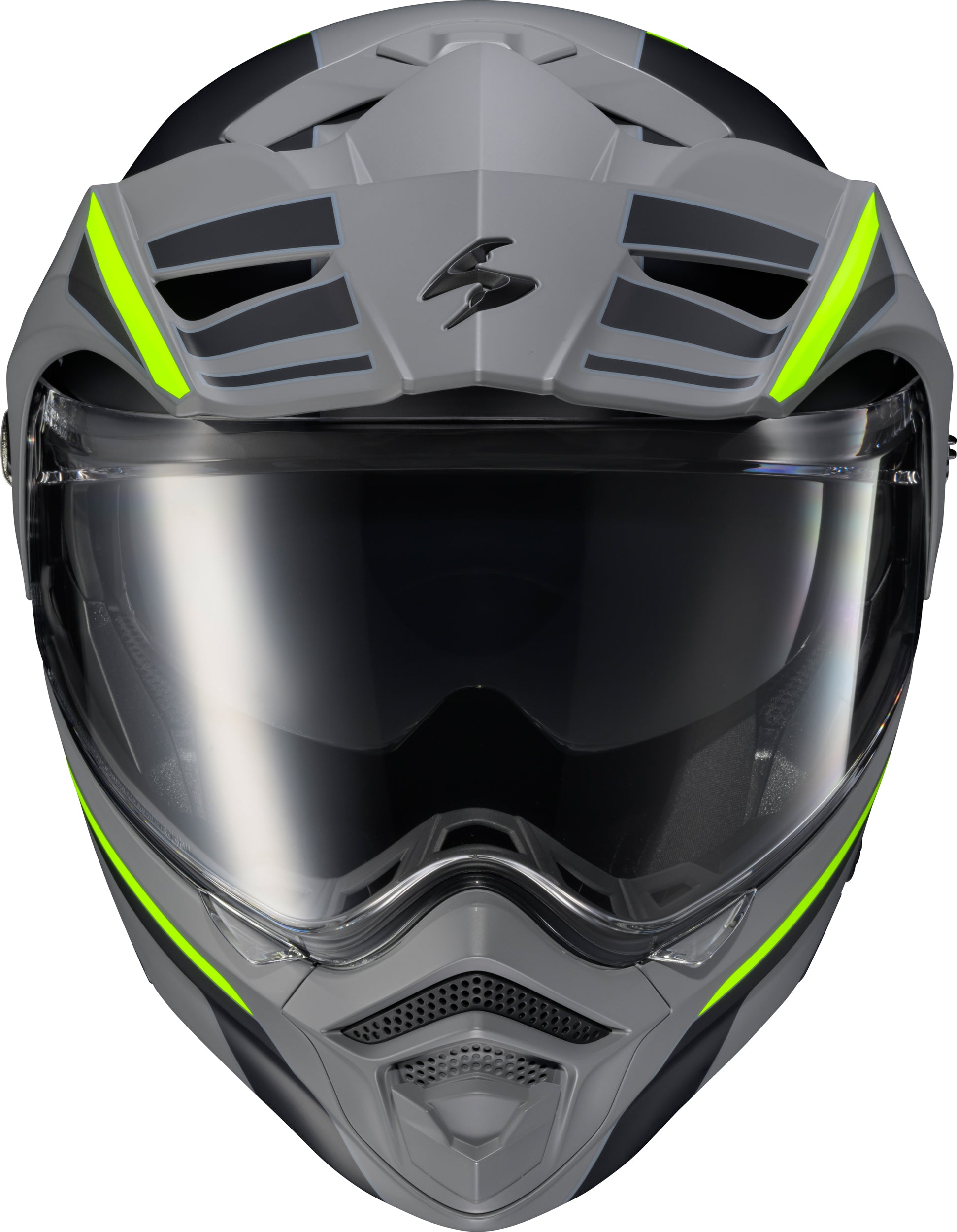 Exo At960 Modular Helmet Monk Grey/Hi Viz 3x