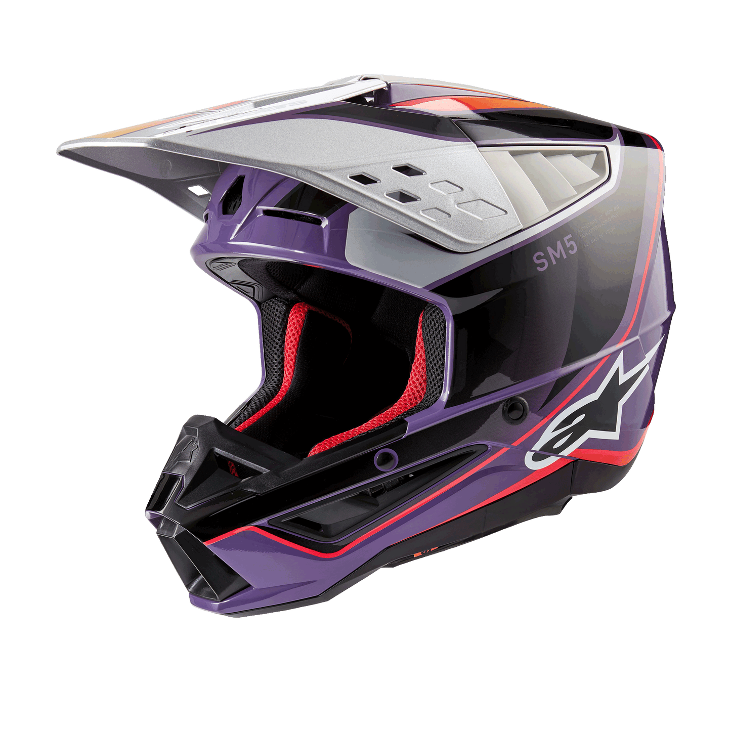 Alpinestars SM-5 Sail Helmet (Violet / Black / Silver Glossy) - 2XL