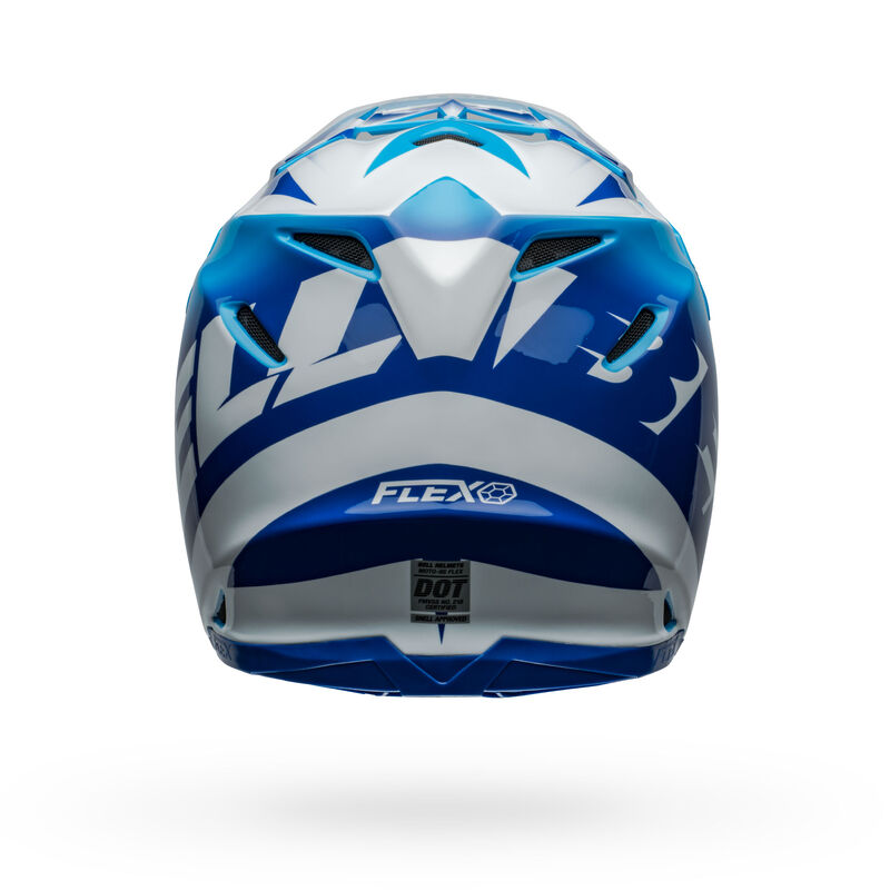 Bell Moto-9S Flex Helmets (Rail Gloss Blue/White)