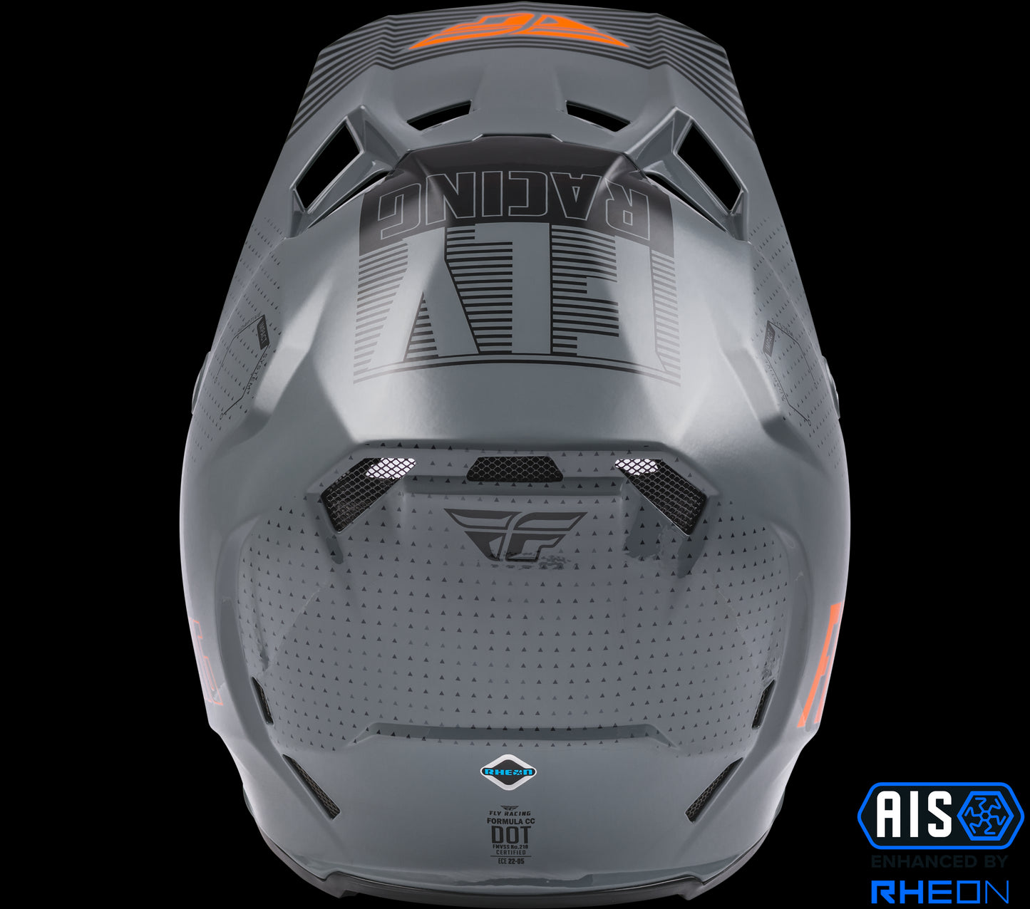 Fly Racing Formula CC Primary Helmet (Grey / Orange) - Youth Large