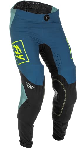 Fly Racing Lite Pants (Grey/Teal/Hi-Vis) Size 34