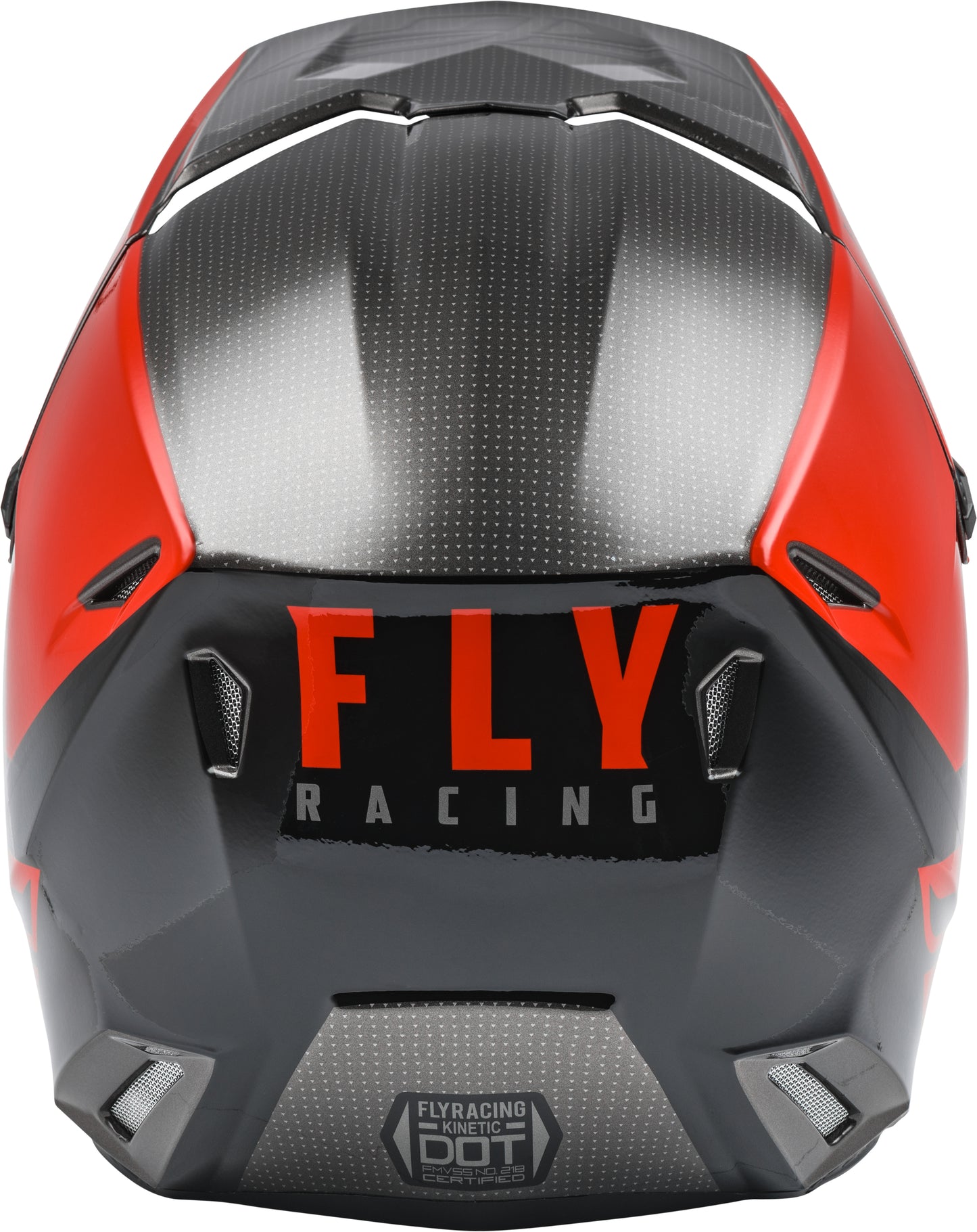 FLY Racing Kinetic Straight Edge Helmet (Red / Black / Grey) - Youth Medium