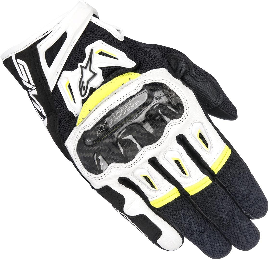 Alpinestars SMX-2 Air Carbon V2 Gloves (Black / White / Yellow)