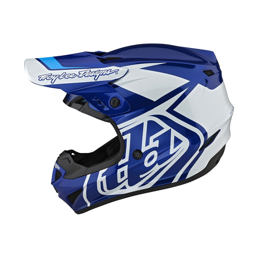 Troy Lee Designs GP Overload Adult Motocross Helmet - (Blue/White)