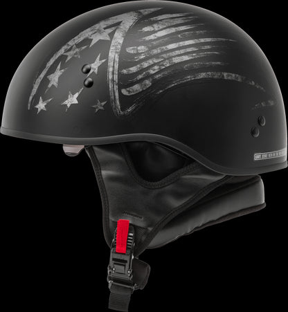 GMAX HH-65 Bravery Half Helmet (Matte Black/Grey) - Large