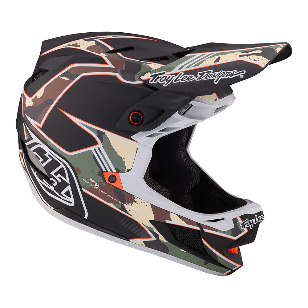 Troy Lee Designs D4 Composite Matrix Camo Full Face Mountain Bike Helmet (Army Green)