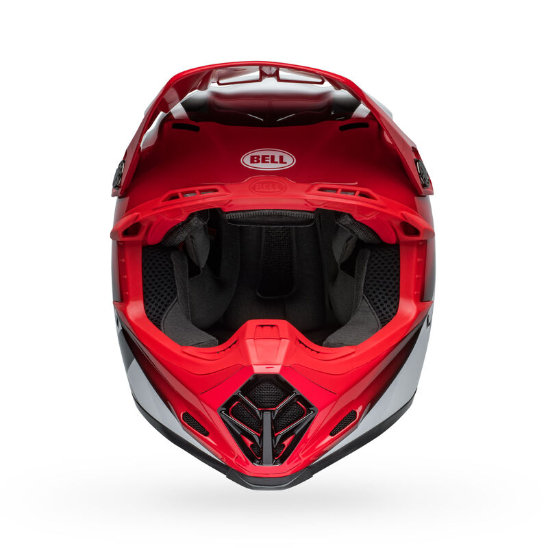 Bell Moto-9S Flex Helmets (Rail Gloss Red/White)