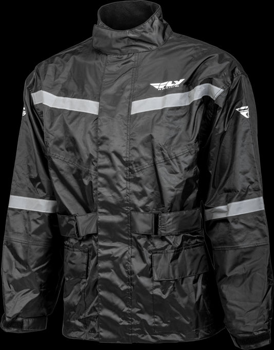 Fly Racing Street Two-Piece Rain Suit (Black) - Medium