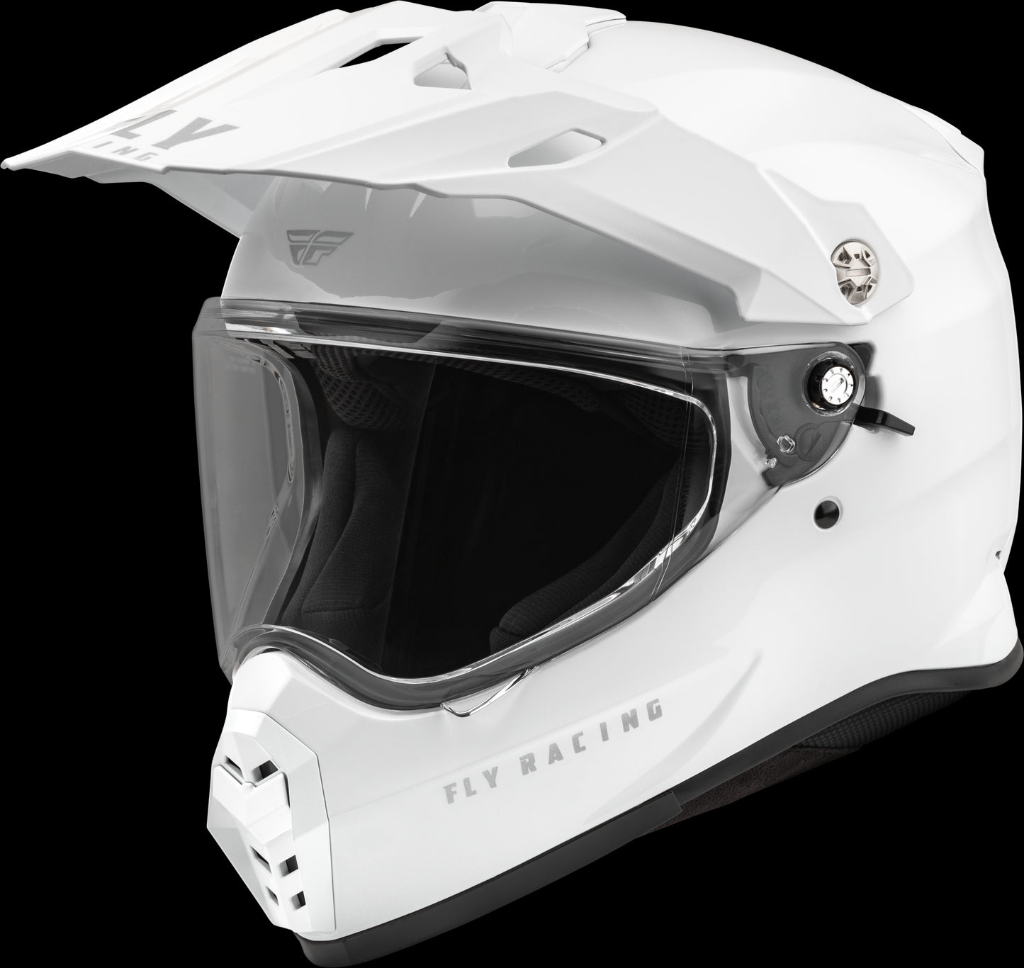 Fly Racing Trekker Solid Helmet (White) - Small