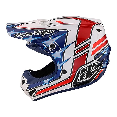 Troy Lee Designs Youth SE4 Polyacrylite MX Helmet w/ MIPS (Flagstaff White) - Youth Medium