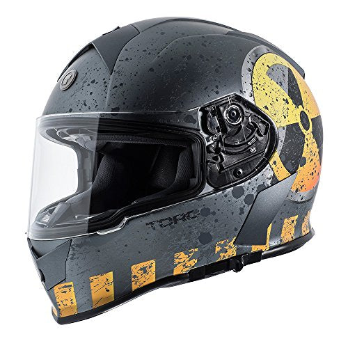 TORC T14 Motorcycle Helmet (Flat Grey Nuke) - Small