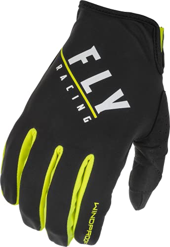 Fly Racing Windproof Lite Gloves (Black/Hi-Vis) - 3XL