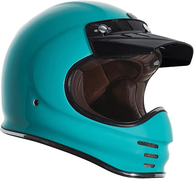 TORC T3 Retro Motorcycle Helmet (Gloss Robin Egg Blue)