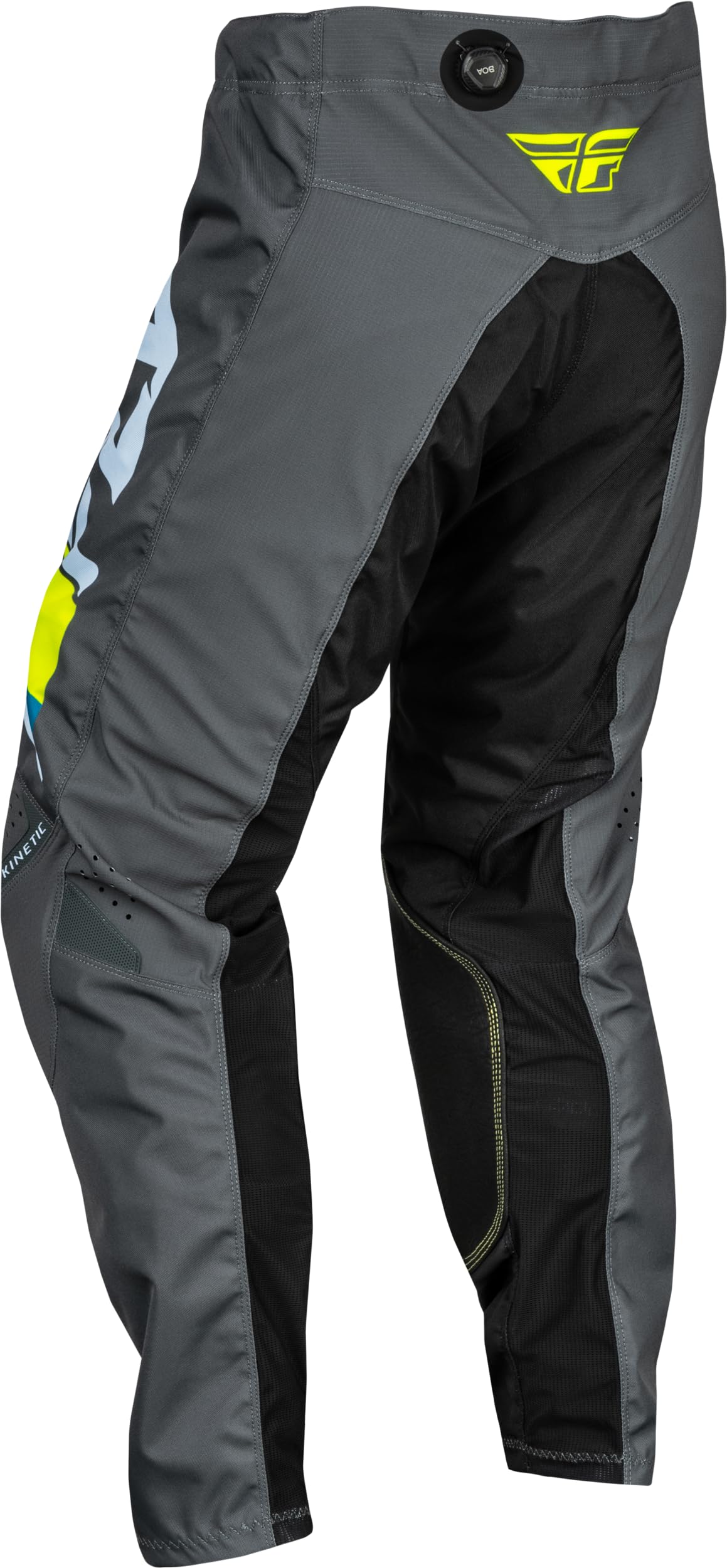 Fly Racing Kinetric Prix MX Pants (Ice Grey/Charcoal/Hi-Vis)