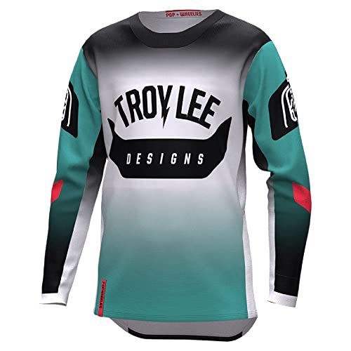 Troy Lee Designs Youth GP Jersey (Arc Turquoise/Neon Melon) - Small