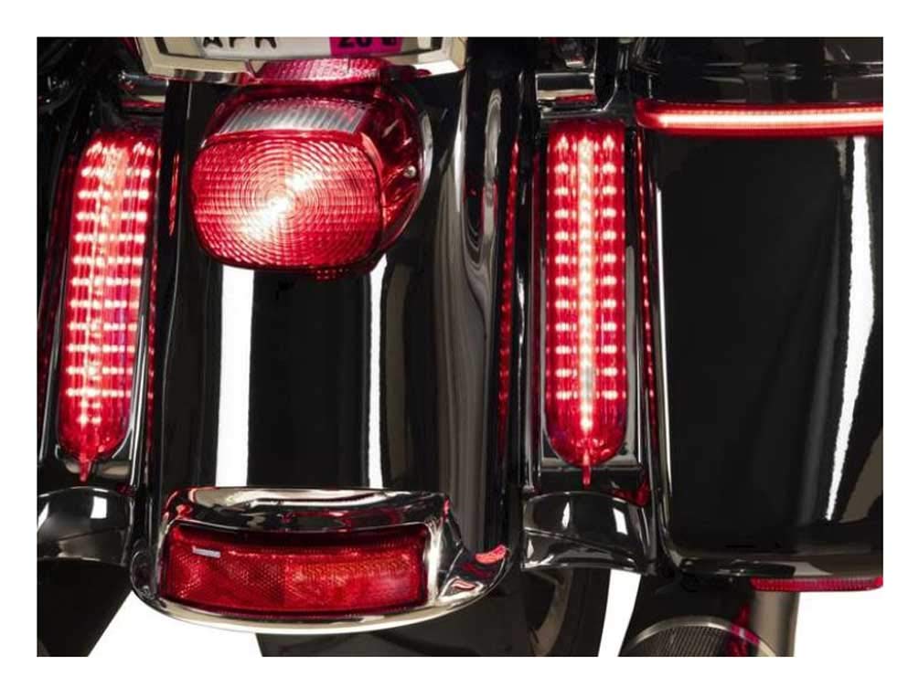 Ciro Filler Panel Lights for '14-newer Ultra and Road King (Black w/ Clear Lens) 40047