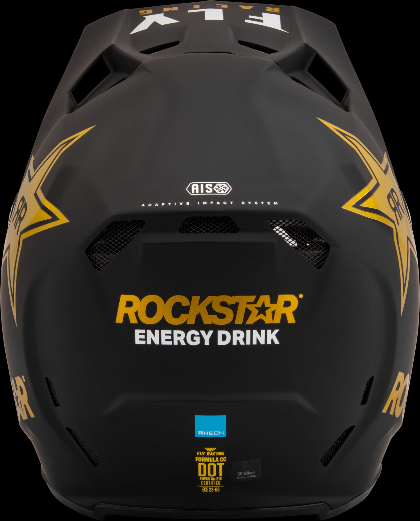 Fly Racing Formula CC Driver Helmet (Matte Black / Gold) - 2XL