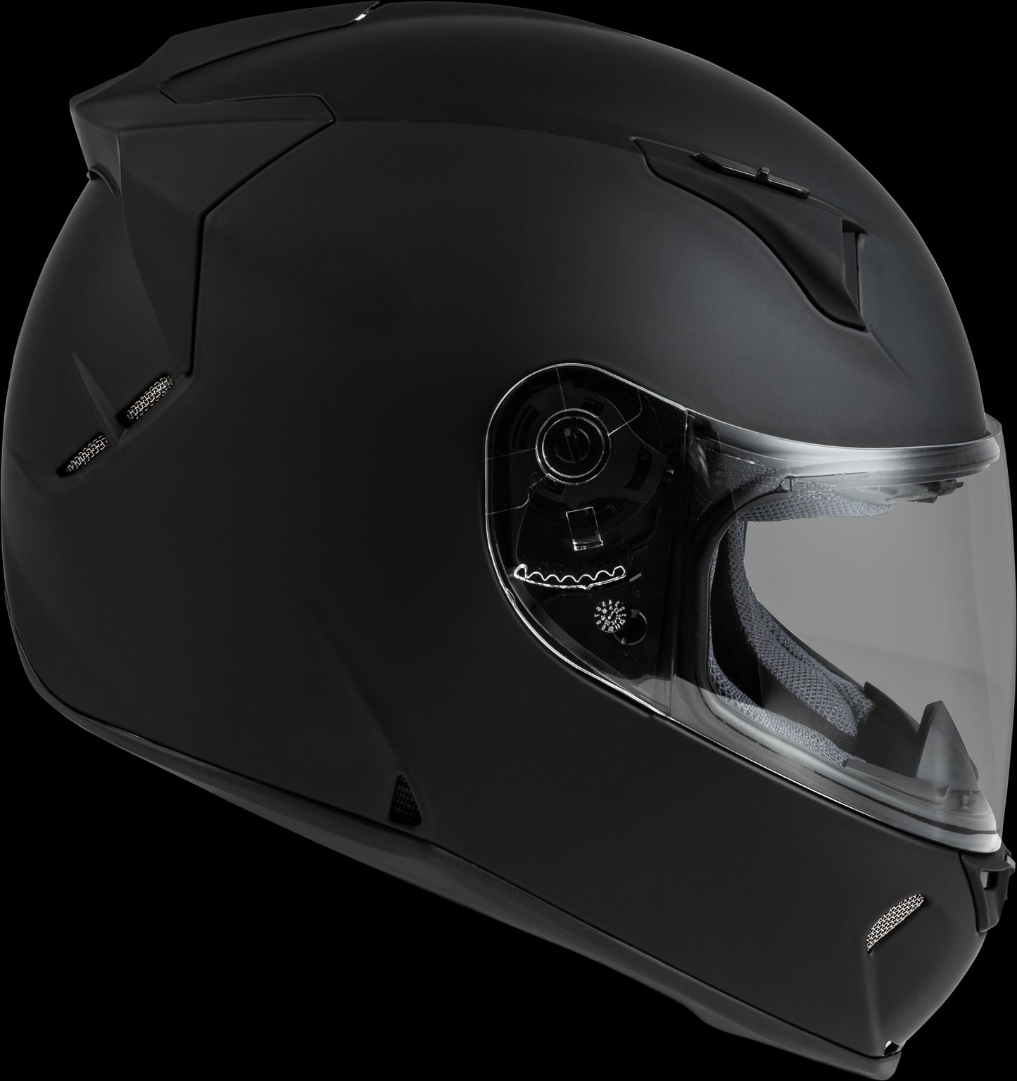 Fly Racing Revolt Solid Street Motorcycle Helmet (Matte Black)