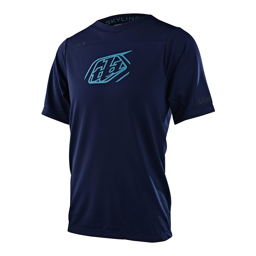 Troy Lee Designs Youth Skyline Iconic Short Sleeve Jersey (Navy) - Medium