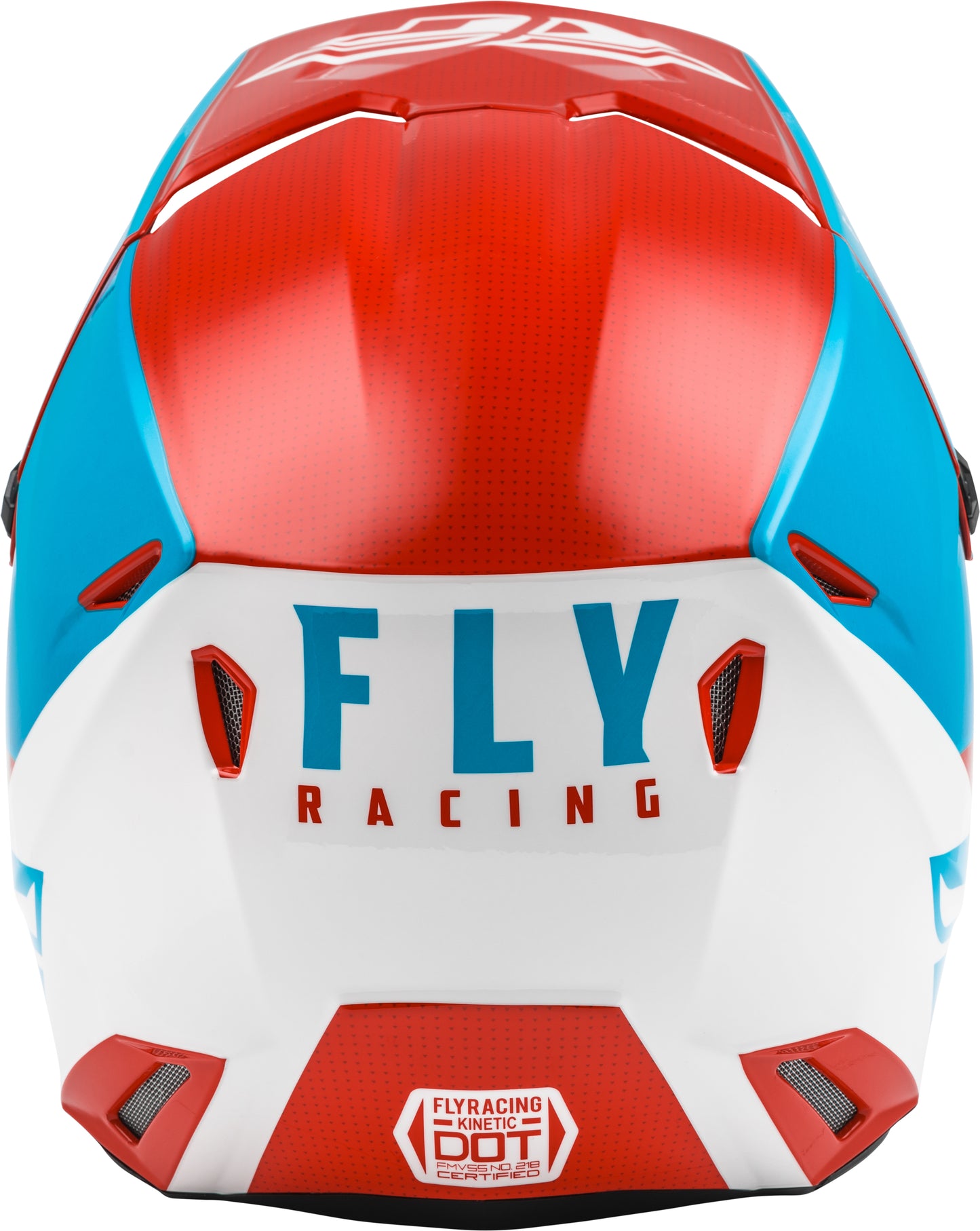 FLY Racing Kinetic Straight Edge Helmet (Red / White / Blue) - 2XL