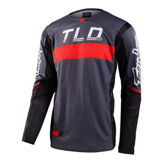 Troy Lee Designs Men's SE Pro Jersey (Grid Camo) - Black / Gray