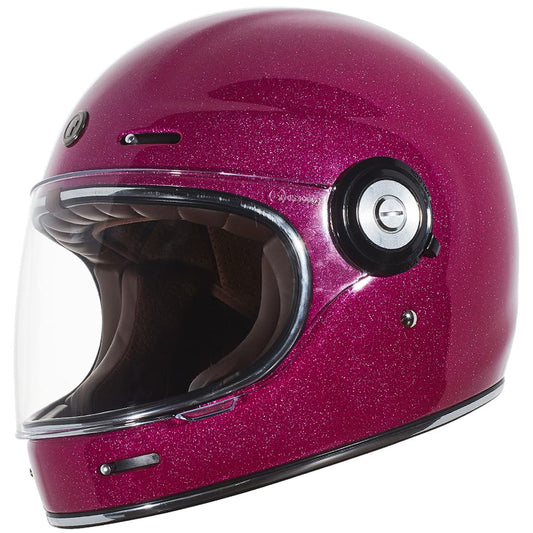 TORC T1 Retro Motorcycle Helmet (Bubblegum Mega Flake) - XL