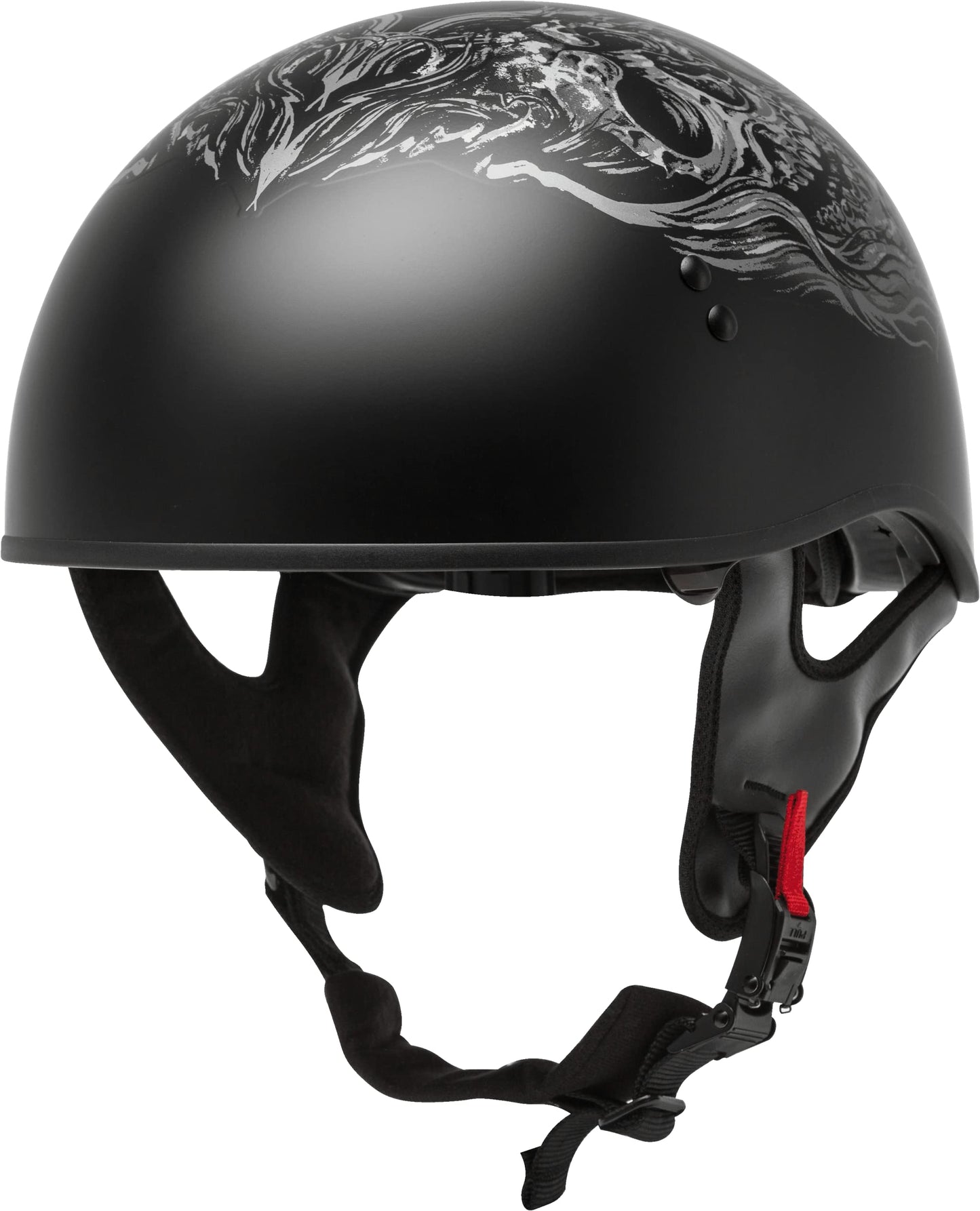 GMAX HH-65 Naked Half Helmet (Black/Silver)