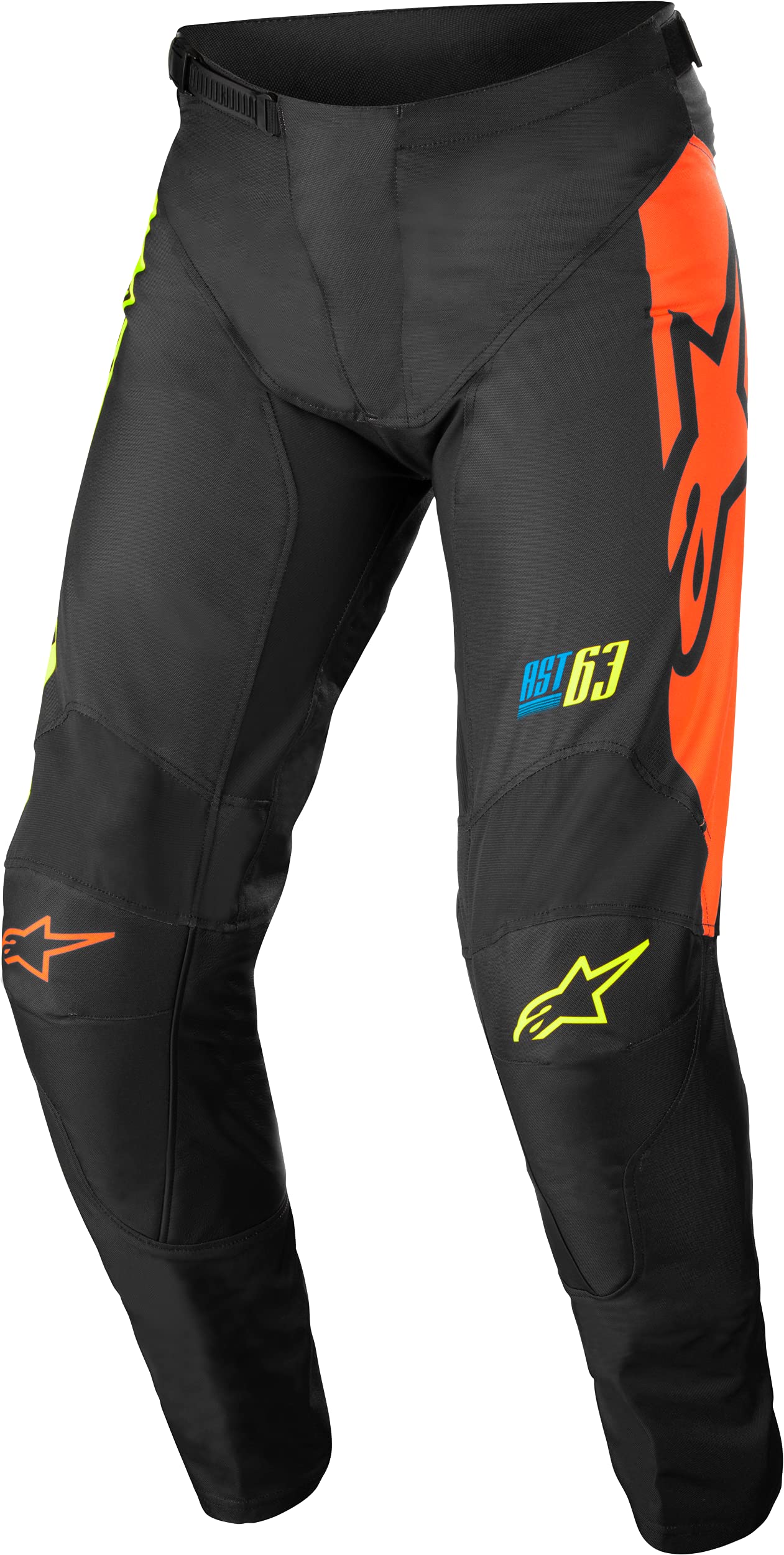 Alpinestars Youth Racer Compass Pants (Black/Yellow Fluo/Coral) Size 28