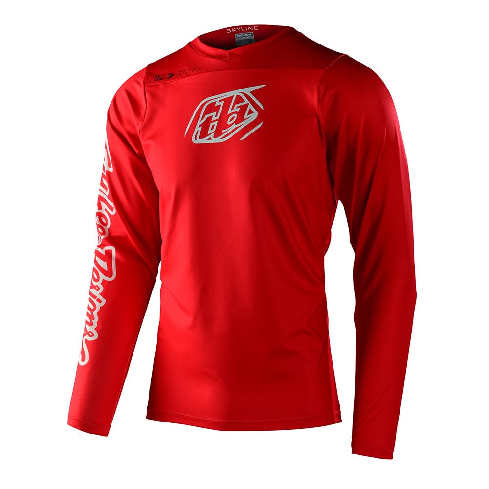 Troy Lee Designs Men's Skyline Long-Sleeve Chill Jersey (Iconic Fiery Red) - 2XL