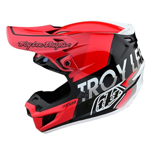 Troy Lee Designs SE5 Composite Adult Motocross Dirt Bike Helmet W/MIPS, Qualifier Red / Black