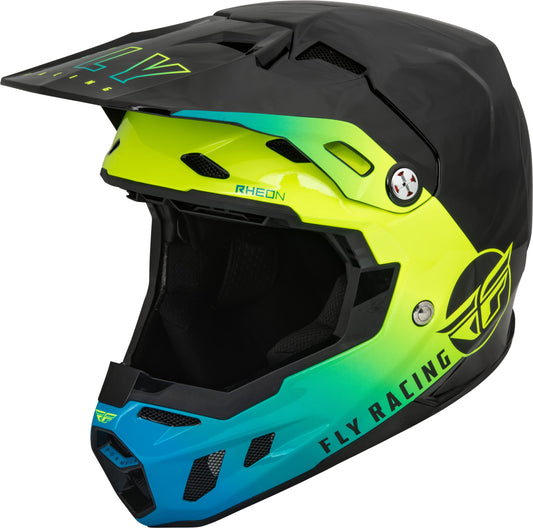 Fly Racing Adult Formula CC Driver Helmet (Black/Blue/Hi-Vis) - Large