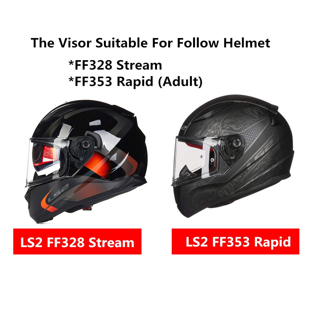 LS2 Helmets Stream & Rapid Replacement Shield (Clear)