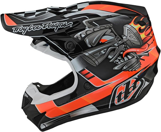 Troy Lee Designs Youth SE4 Polyacrylite Helmets w/ MIPS (Carb Black) - Youth Medium