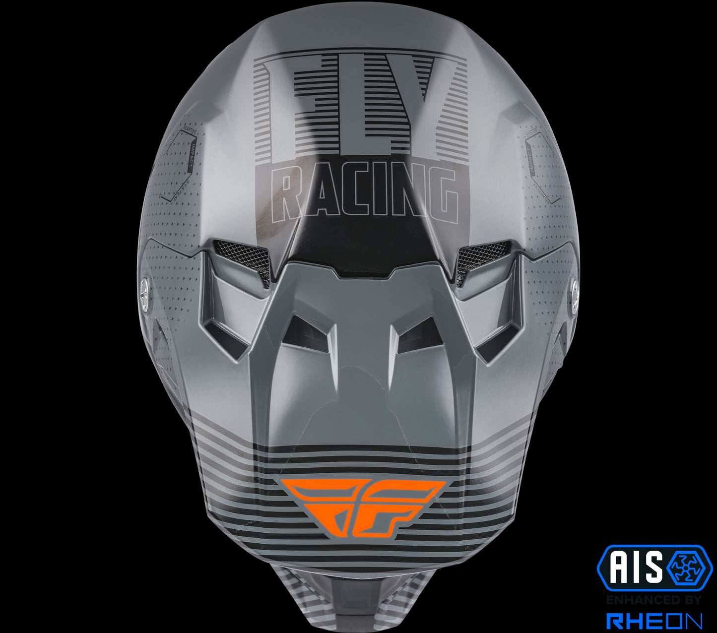 Fly Racing Formula CC Primary Helmet (Grey / Orange) - Youth Large