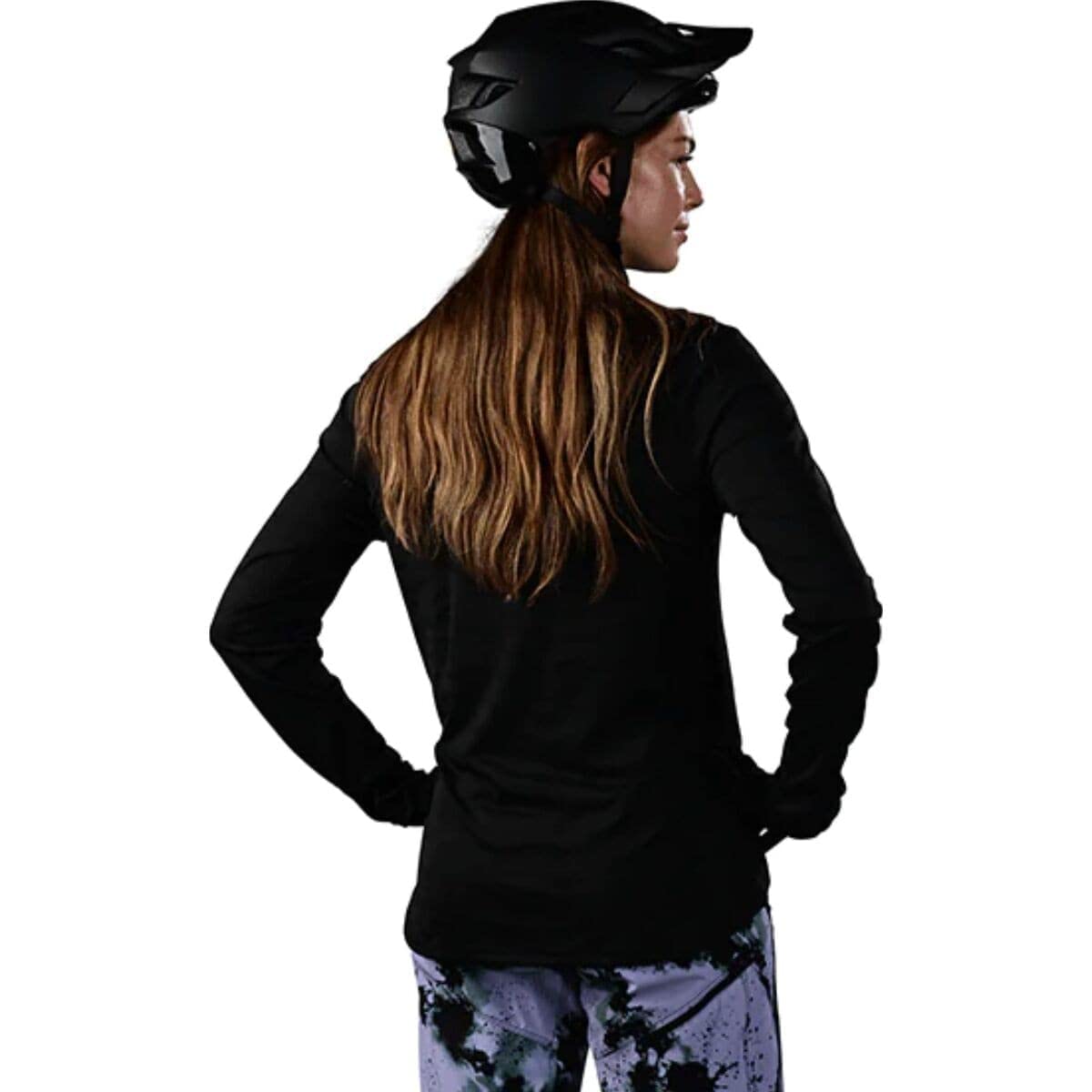 Troy Lee Designs Womens Long Sleeve Lilium Jersey (Tiger Jacquard Black)