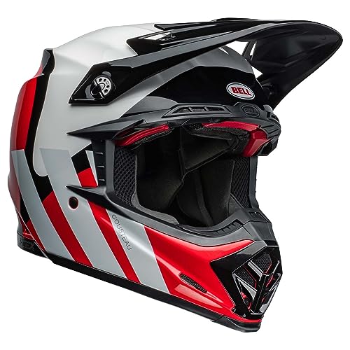 Bell Moto-9S Flex Helmets (Hello Cousteau Stripes Gloss White/Red)