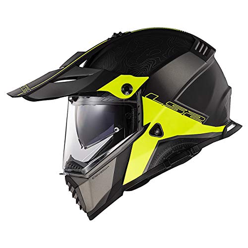 LS2 Helmets Blaze Elevation Adventure Helmet (Black/HiViz - X-Small)