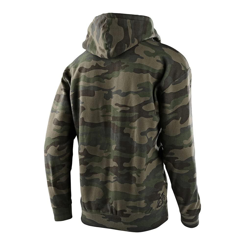 Troy Lee Designs Motocross/Bike Racing Zip Up Hoodie for Men, Speed Logo Camo Green, Small