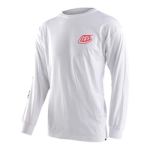 Troy Lee Designs Stamp Long Sleeve Shirt (SMALL) (WHITE)