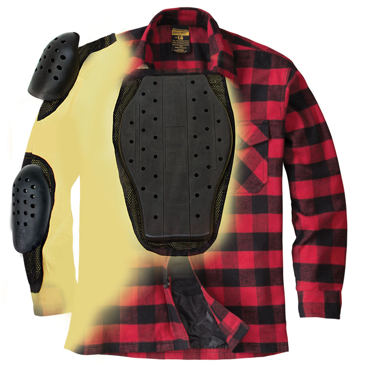 ScorpionEXO Covert Men's Long Sleeve Motorcycle Flannel (Red/Black)