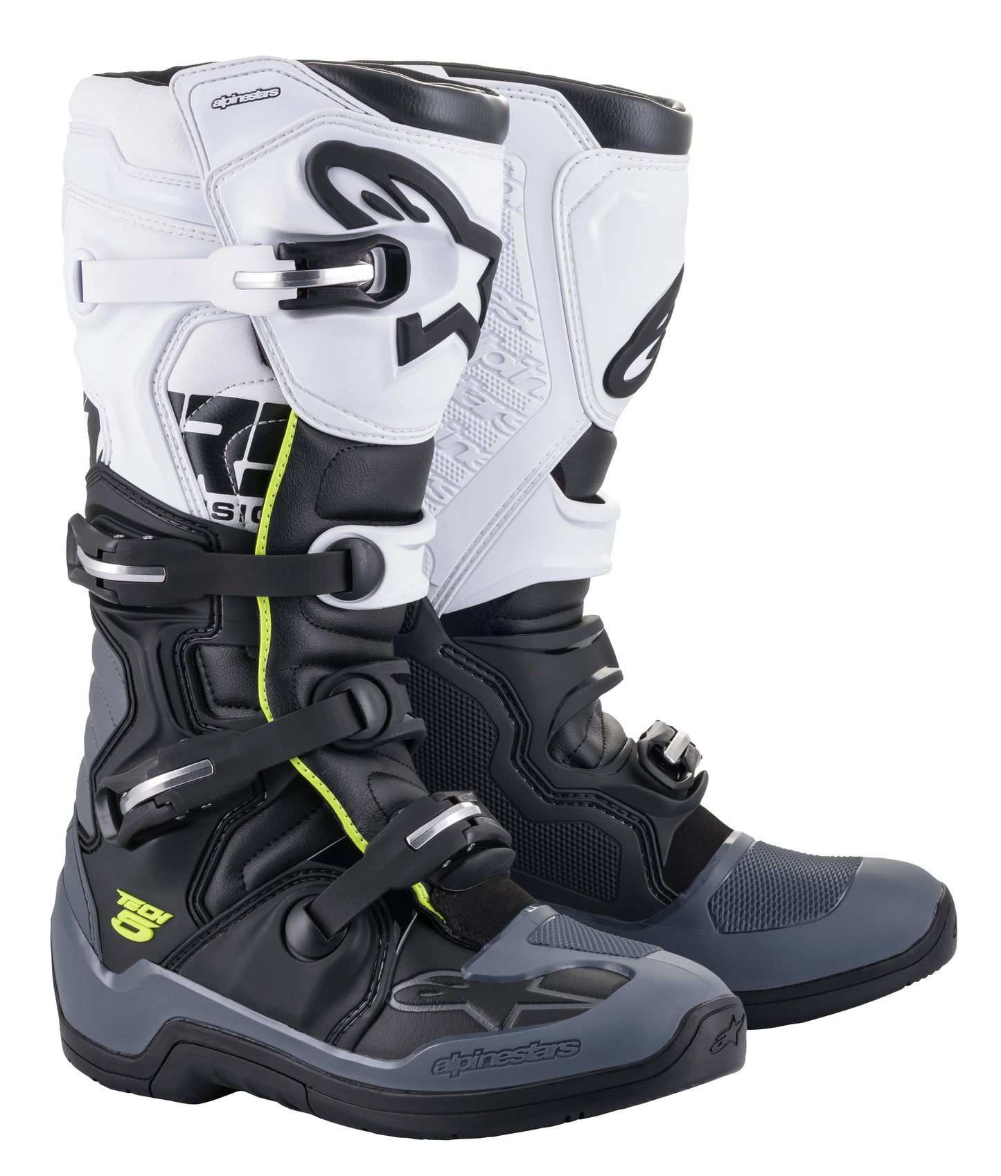 Alpinestars Tech 5 Boots (Black/Dark Grey/White) Size 5