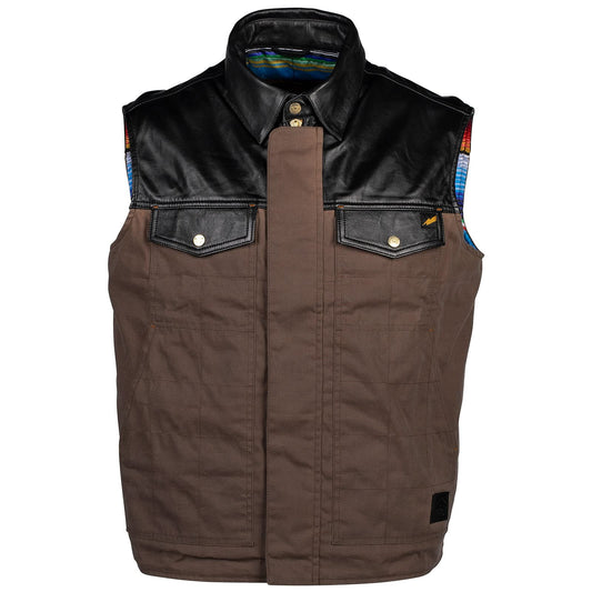 Cortech Bandito Leather Motorcycle Vest (Brown)