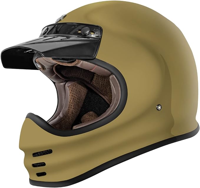 TORC T3 Retro Motorcycle Helmet (Gloss Sand)