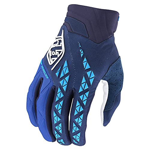 Troy Lee Designs Motocross Motorcycle Dirt Bike Racing Mountain Bicycle Riding Gloves, SE PRO Glove (Navy/Cyan, XX-Large)